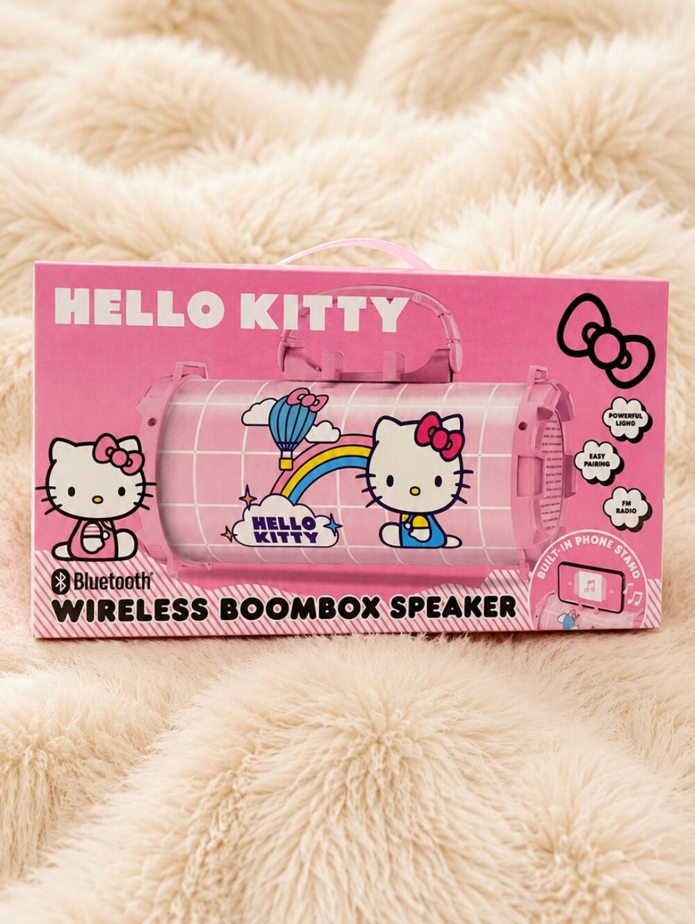 NWT Hello Kitty Pink Boombox Speaker Sz 8" L